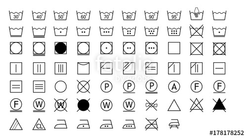 500x279 Laundry Symbols Stock Image And Royalty Free Vector