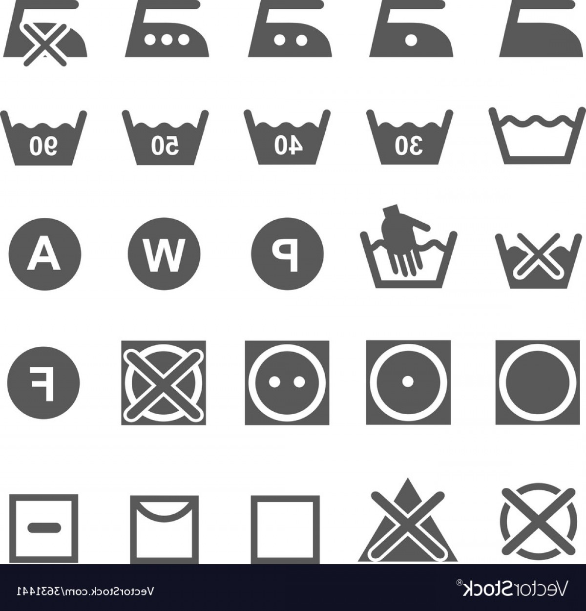 1200x1251 Set Of Washing Symbols Laundry Icons Isolated On Vector Soidergi