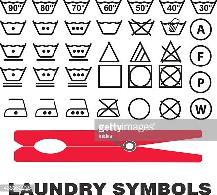 438x393 Wash Care Symbols Vector Premium Clipart