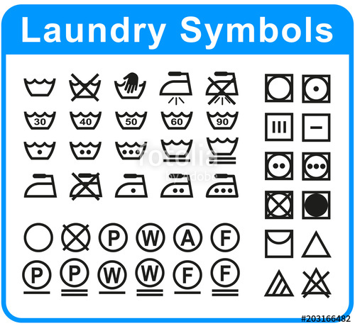 Laundry Symbols Vector at Vectorified.com | Collection of Laundry ...