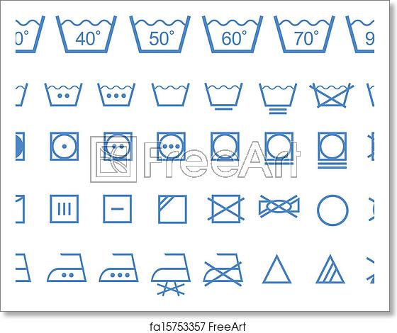 Laundry Symbols Vector at Vectorified.com | Collection of Laundry ...