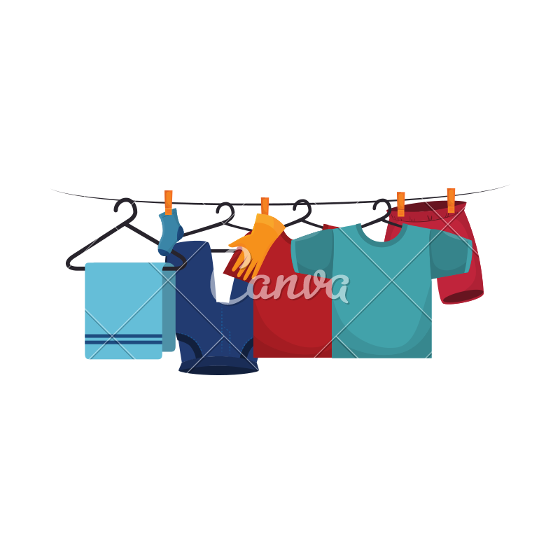 800x800 Hanging Laundry Vector