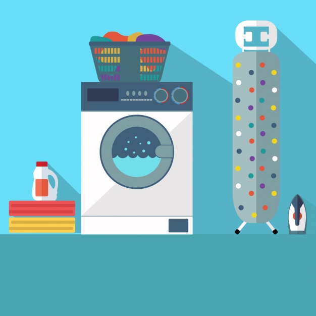626x626 Laundry Background Design Vector Free Download