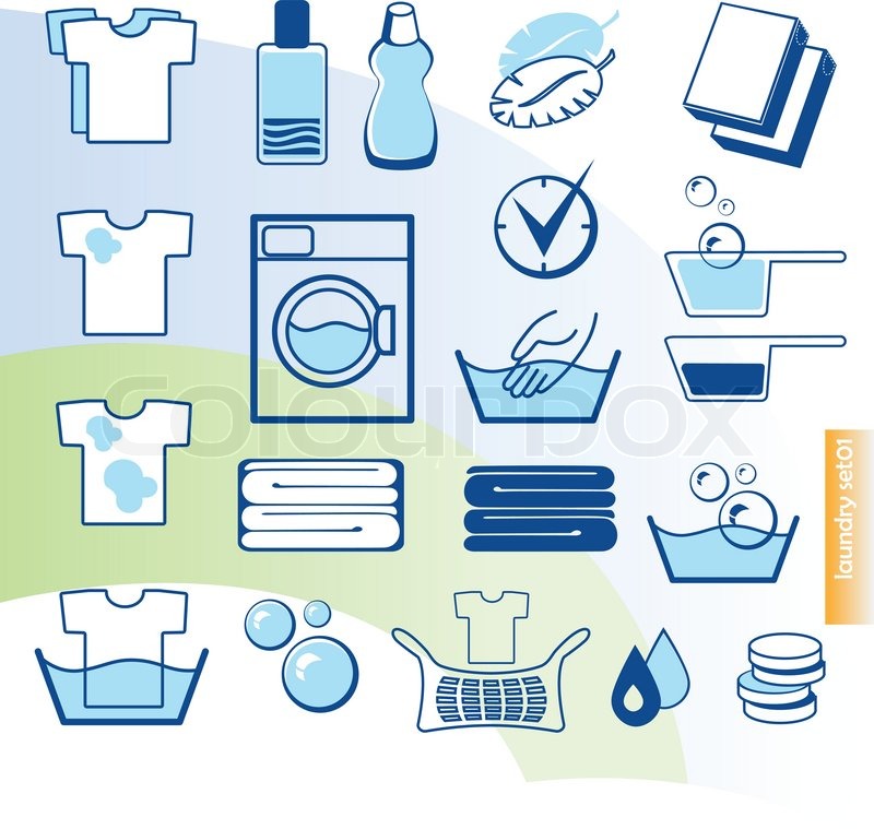 800x759 Laundry Vector Icons Set Stock Vector Colourbox