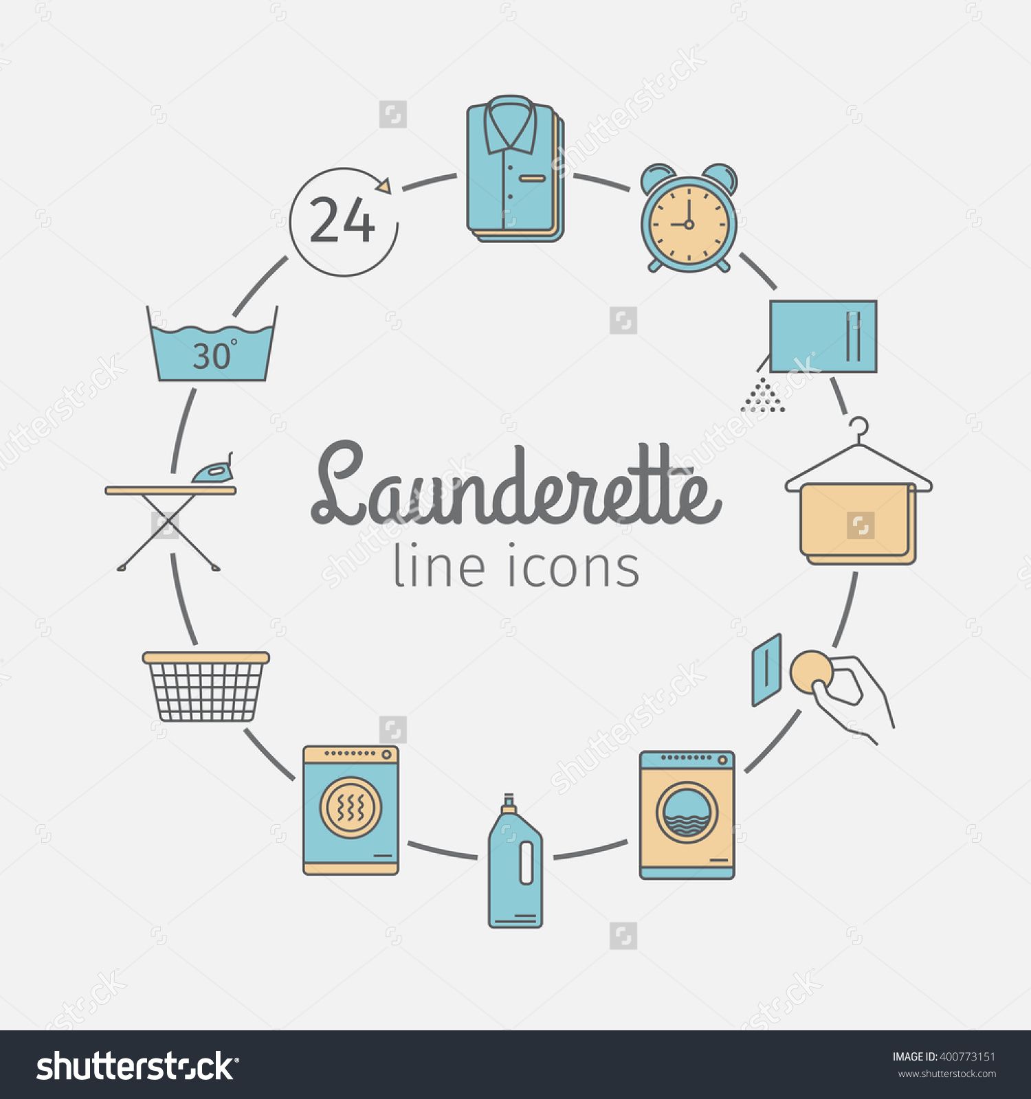 1500x1600 Self Service Laundry Vector Icons Laundry Self Service