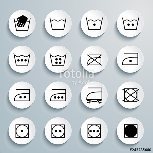 500x500 Set Of Laundry Vector Icons Stock Image And Royalty Free Vector