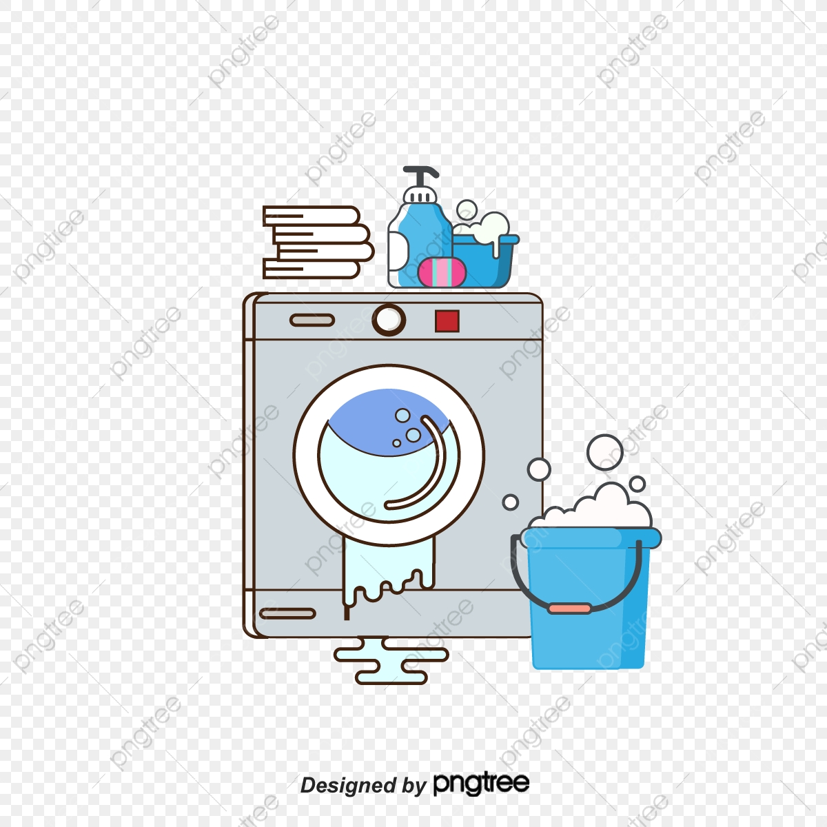 1200x1200 Vector Cartoon Washing Machine Laundry, Vector, Cartoon, Washing