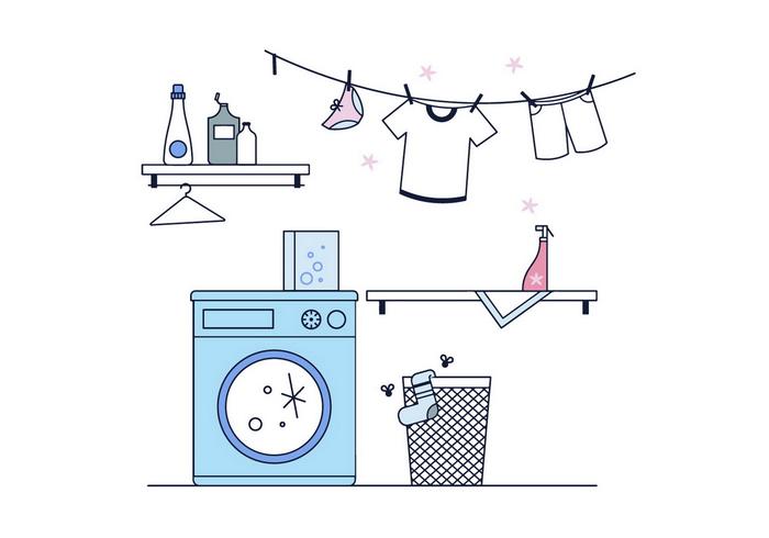 700x490 Free Laundry Vector