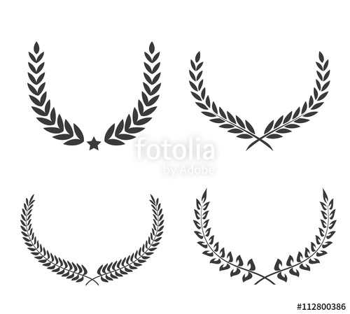 Crest Logo Element Set,set Of Award Laurel Wreaths And Branches 500x449 Crest Logo Element Set,set Of Award Laurel Wreaths And Branches