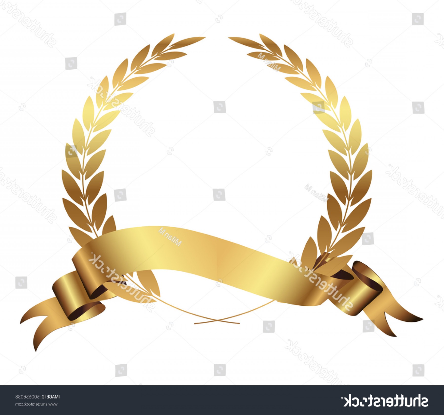 1800x1681 Golden Laurel Wreath Ribbonlaurel Vector Template Soidergi