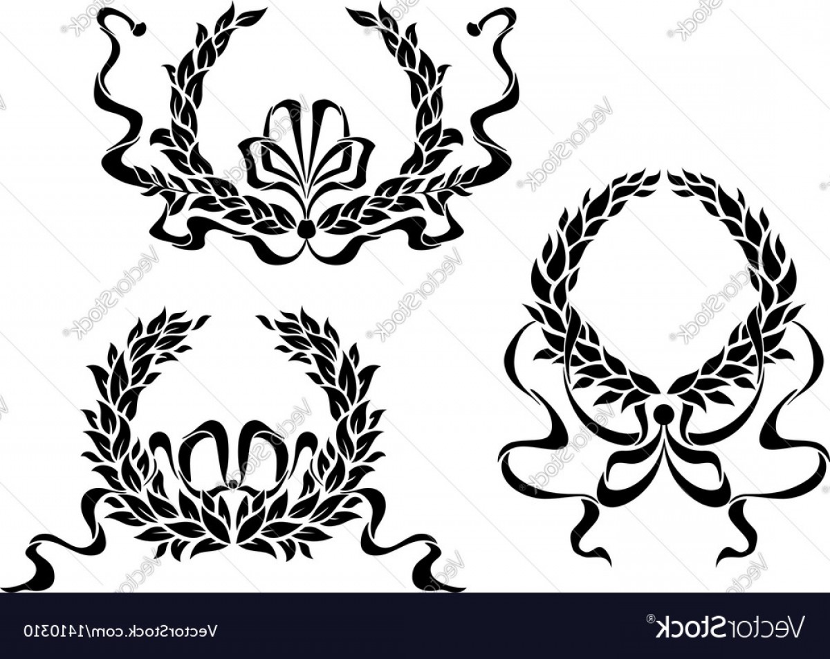 1200x952 Coat Of Arms With Laurel Leaves And Ribbons Vector Cultracing