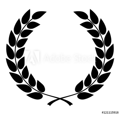 500x478 Laurel Wreath Vector In Black On White Background