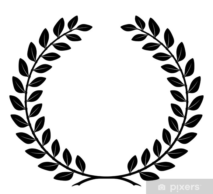 700x635 Laurel Wreath With Detailed Branches, Vector Wall Mural Pixers