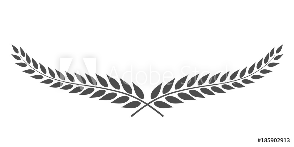 1000x500 Photo Art Print Laurel Wreath Vector Isolated On White