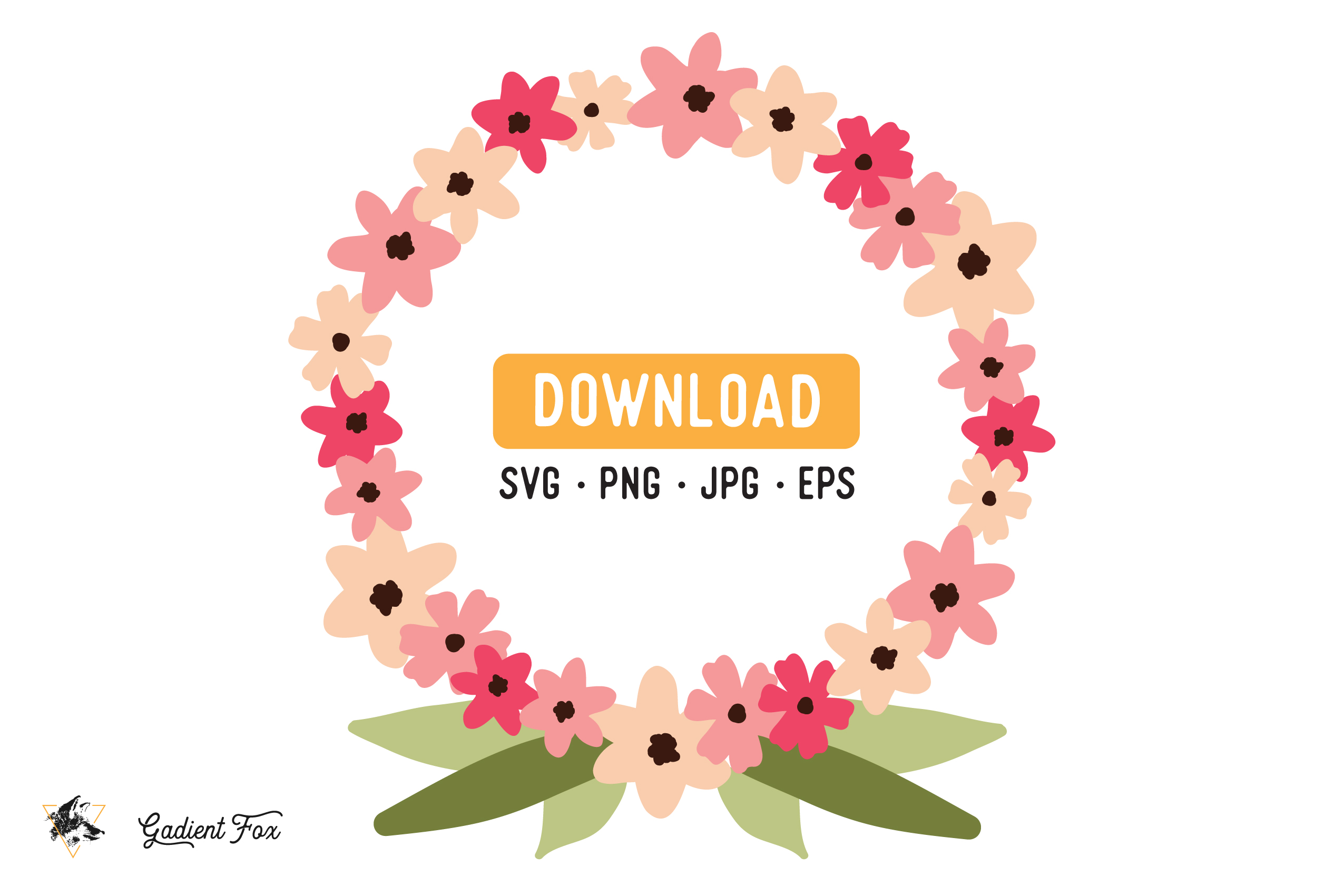 2551x1701 Pink Laurel Vector Clipart