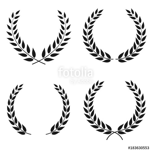 500x500 Set Of Laurel Wreaths Vectors Of Different Shapes Isolated