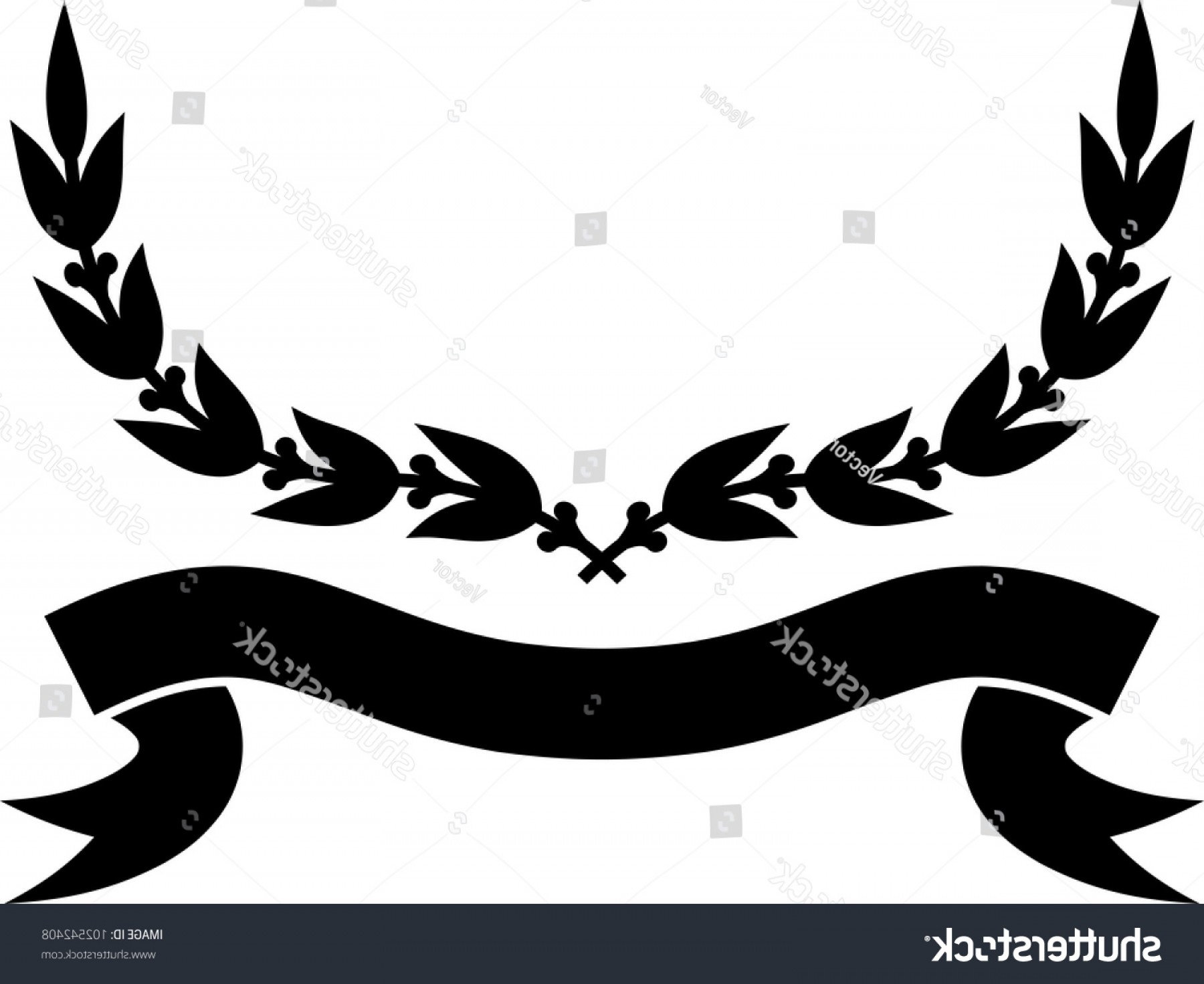 1800x1472 Vector Laurel Wreath Ribbon Isolated Soidergi