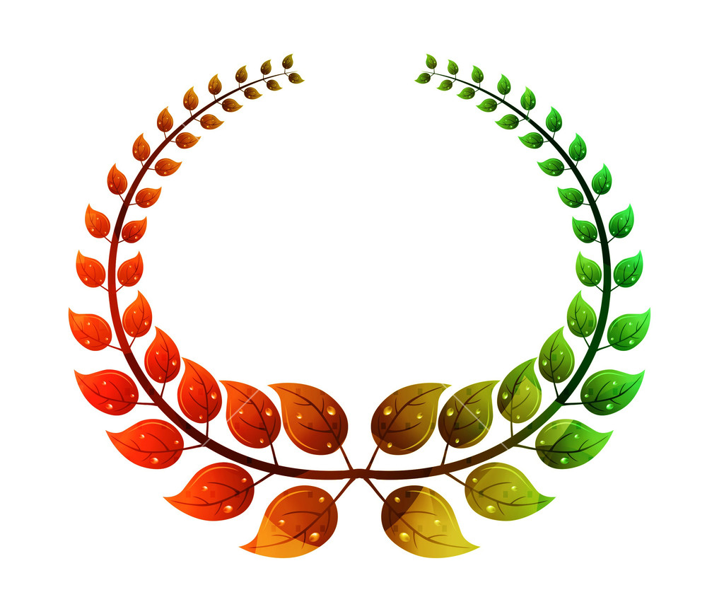 1000x834 Abstract Colorful Laurel Vector Illustration Royalty Free Stock