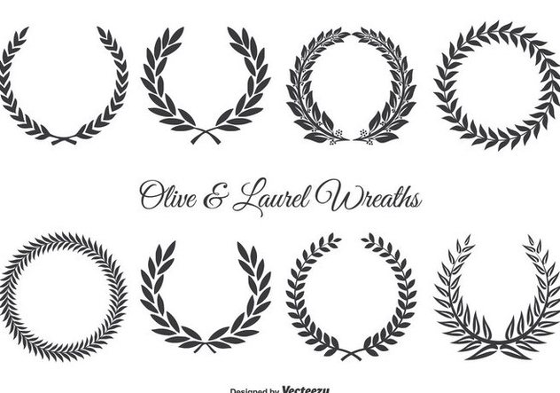 632x443 Olive And Laurel Wreath Set Free Vector Download Cannypic