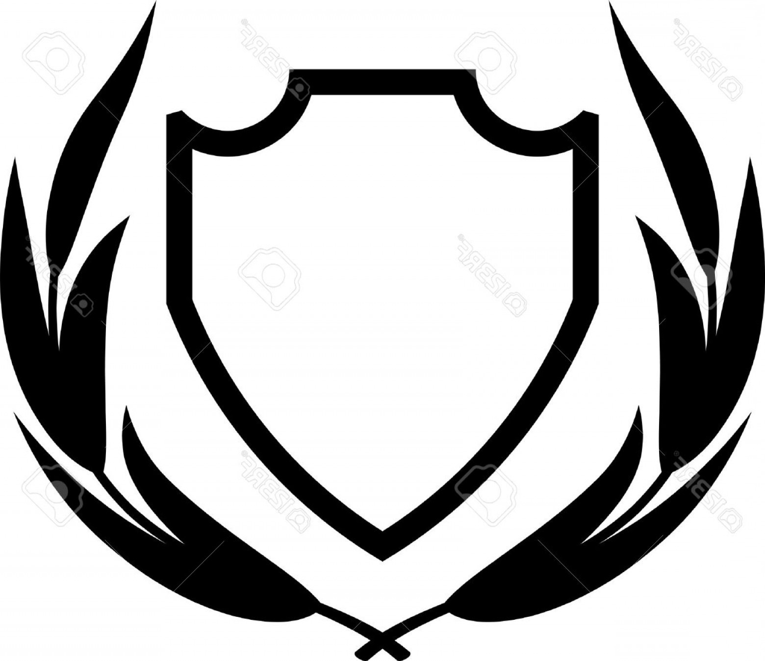 1560x1347 Photovector Shield And Laurel Wreath Isolated Cqrecords