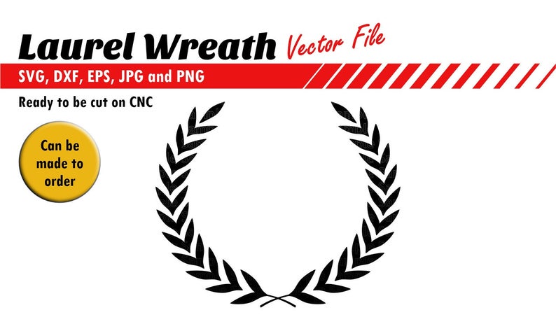794x453 Laurel Wreath Vector Dxf And Png Etsy