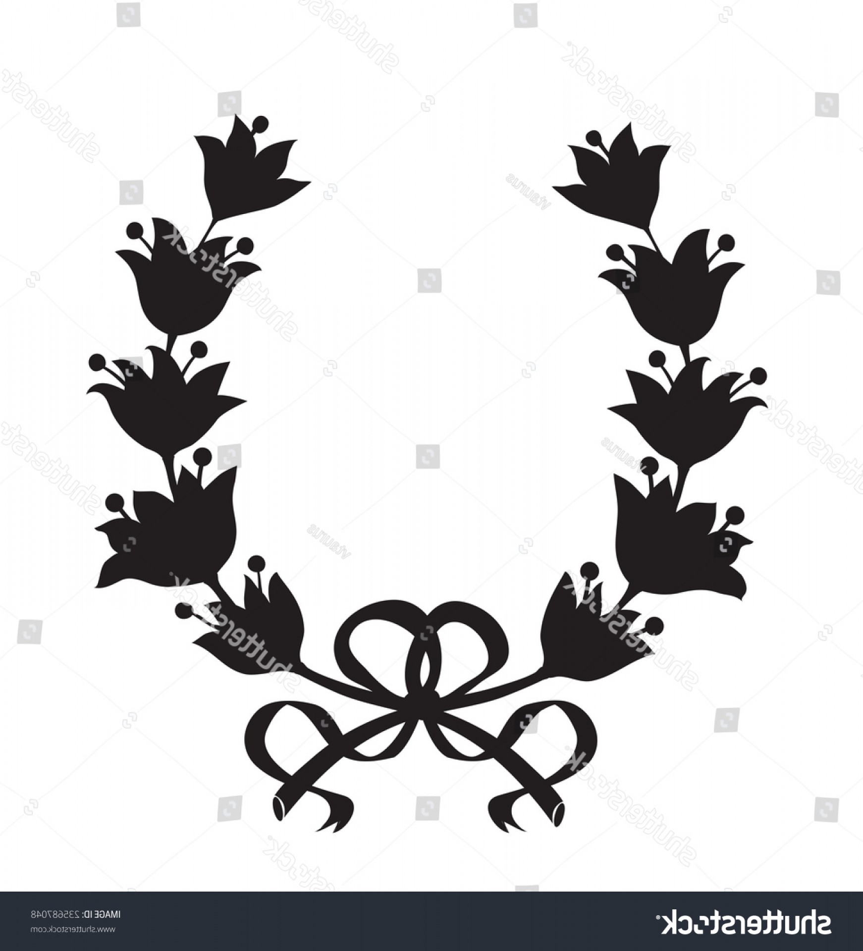 1742x1920 Laurel Wreaths Vector Isolated Black White Studiogrfx