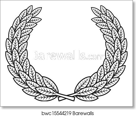 435x370 Laurel Wreath Vector, Art Print Barewalls Posters Prints