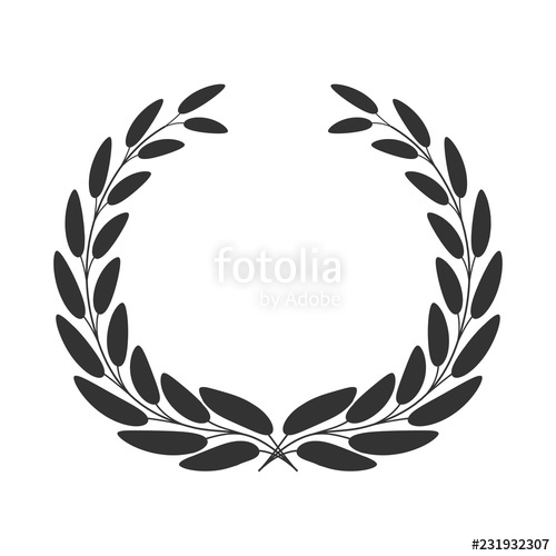 500x500 Laurel Wreath Vector Isolated On White Background Stock Image