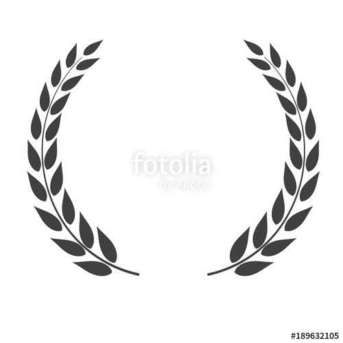 500x500 Laurel Wreath Vector Shape Isolated On White Background Stock