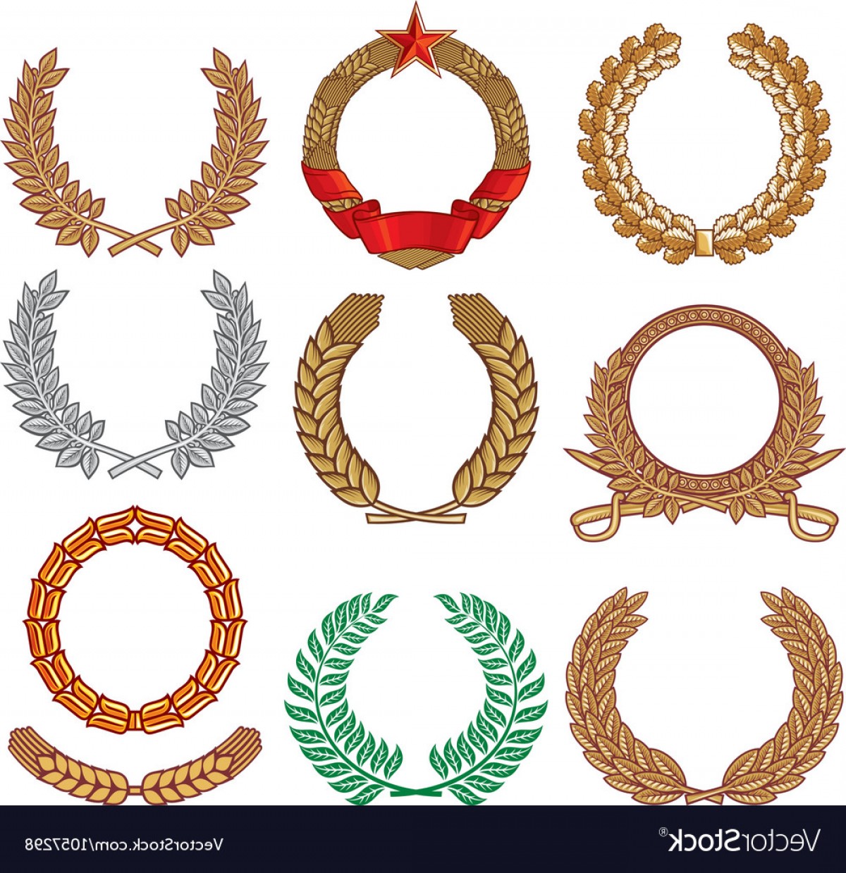 1200x1239 Wreath Set Laurel Wreath Vector Wallkeeper
