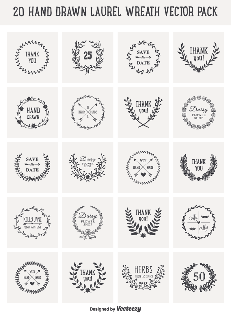 Free Download Hand Drawn Laurel Wreath Vectors 800x1094 Free Download Hand Drawn Laurel Wreath Vectors