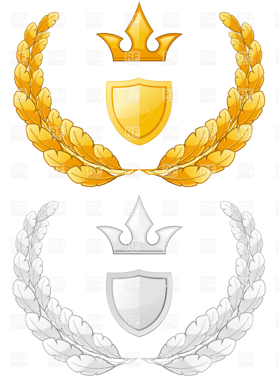 Golden And Silver Laurel Wreath Vector Image Of Signs, Symbols 886x1200 Golden And Silver Laurel Wreath Vector Image Of Signs, Symbols