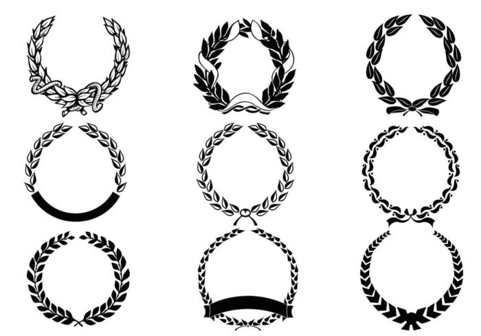 Laurel Wreath Vector Pack 700x490 Laurel Wreath Vector Pack