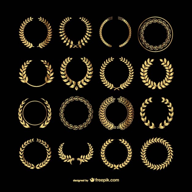 Gold Laurel Wreaths Vector Free Download 626x626 Gold Laurel Wreaths Vector Free Download