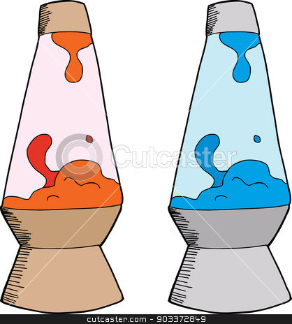 418x464 Various Lava Lamps Stock Vector