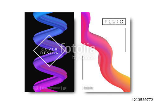 500x334 Vector Set Of Realistic Isolated Brochure With Liquid And Lava