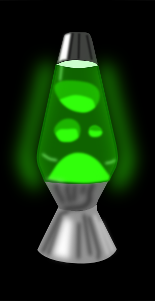 306x595 Lava Lamp Glowing Green Clip Art