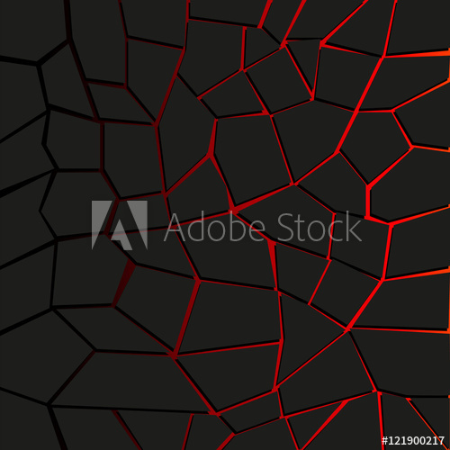 500x500 Abstract Vector Background With Cracked Ground And Lava