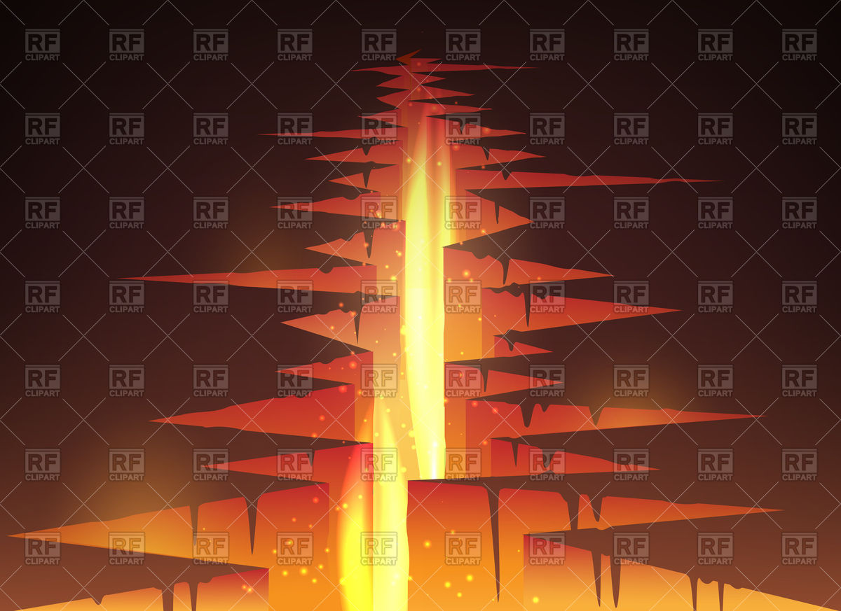 1200x873 Cracked Hole In Ground With Lava Vector Image Of Architecture