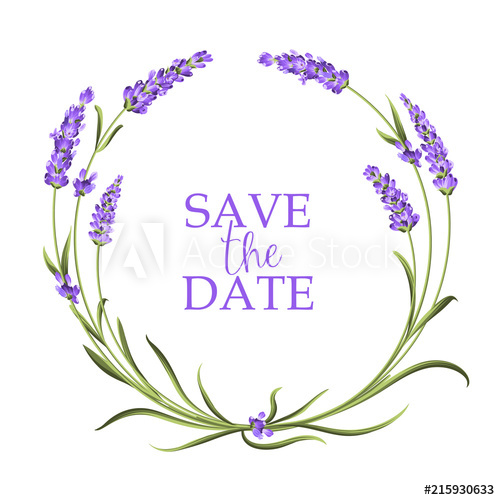 500x500 The Lavender Elegant Card With Frame Of Flowers And Text Lavender