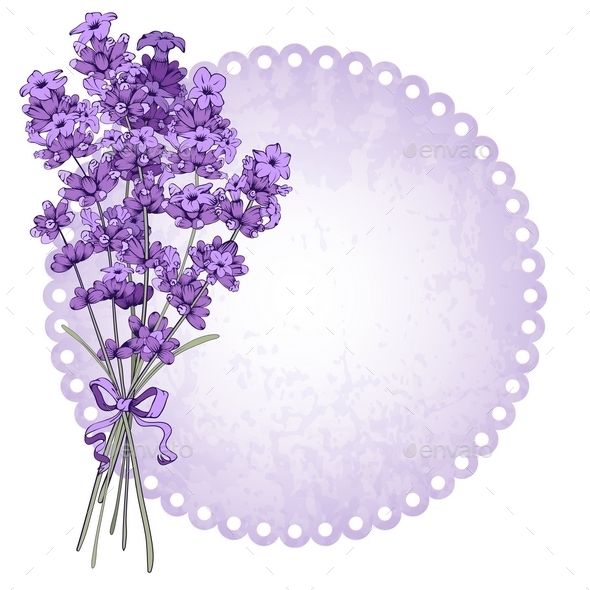 Floral Vintage Background With Fragrant Lavender Bouquet Vector 590x590 Floral Vintage Background With Fragrant Lavender Bouquet Vector