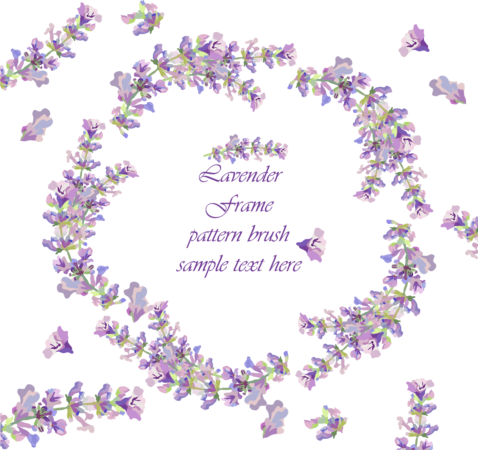 1847x1740 Hd Free Png Lavender Vector Transparent Png Image Download