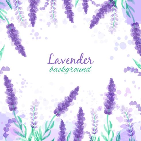 Lavender Background With Flowers Watercolor Imitation Design 490x490 Lavender Background With Flowers Watercolor Imitation Design
