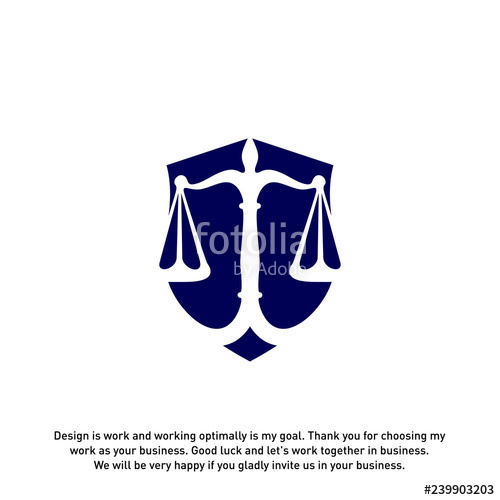 500x500 Law Office Logo In The Form Of Shield With Greece Column