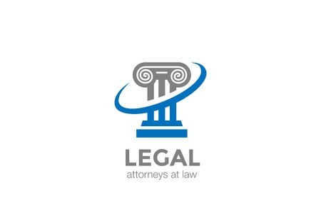 450x303 Pillar Lawyer Law Firm Logo Design Column Symbol Vector Design