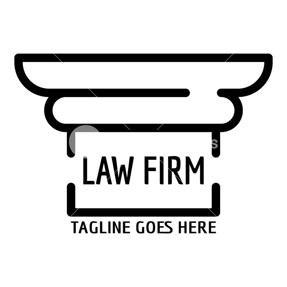 1000x1000 Column Law Firm Logo Outline Column Law Firm Vector Logo For Web