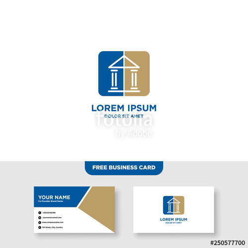 500x500 Law Firm Logo, Attorney Logo, Vector, Free Bussines Card Mockup