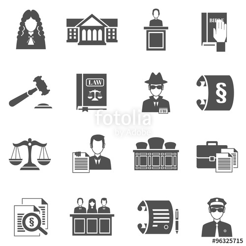 500x500 Law Icons Set Stock Image And Royalty Free Vector