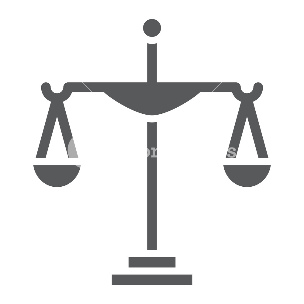1000x1000 Justice Glyph Icon, Court And Law, Scale Sign, Vector Graphics