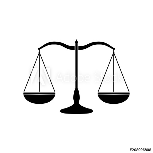 500x500 Law Scale Icon Vector Illustration